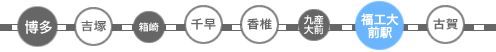 博多 吉塚 箱崎 千早 香椎 九産大前 福工大前 古賀
