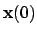 $\displaystyle \mathbf x(0)$
