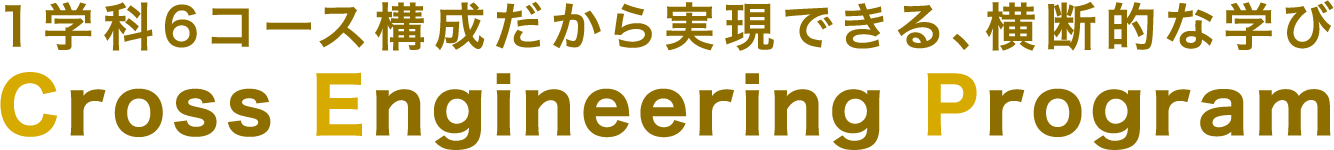1学科6コース構成だから実現できる、横断的な学びCross Engineering Program